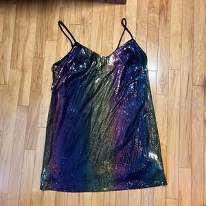 sparkly multi color going out dress